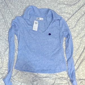 Blue cropped sweater